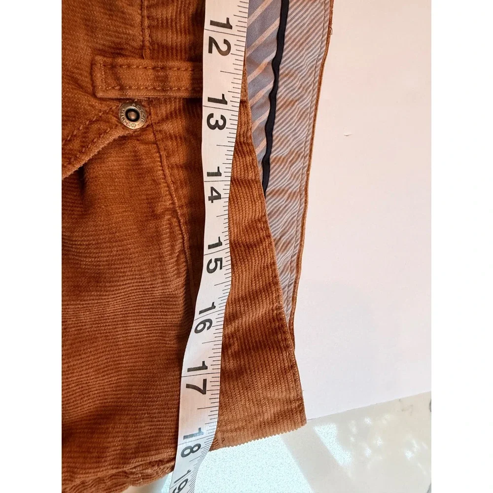 Peter Millar Mens MF22B29 Burnt Orange Corduroy 5-Pocket Straight Pants 36x32
